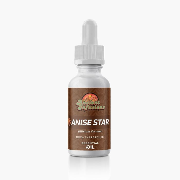Ancient Infusions Therapeutic Grade Anise Star Oil Label - Pure & Natural Wellness.