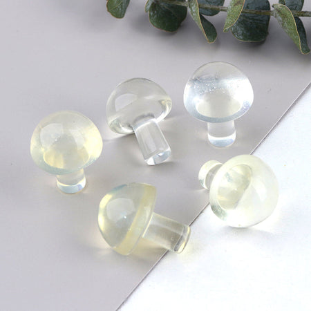 Ancient Infusions Clear Quartz Carved Mushroom - ~0.8 inches of spiritual clarity.