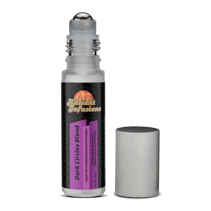 Ancient Infusions Revitalizing Eye Blend Label - Therapeutic and Pure Ingredients for Brighter Eyes.