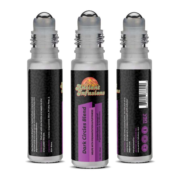 Ancient Infusions Dark Circles Blend Essential Oil Blend - Natural and Organic Relief for Tired Eyes.