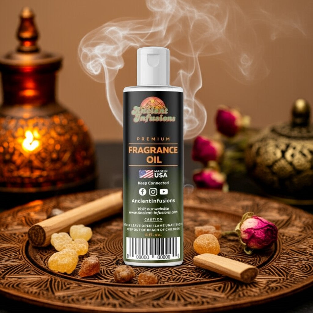 Arabian Sandalwood uncut fragrance oil bottle β rich woody alcohol-free scent by Ancient Infusions.
