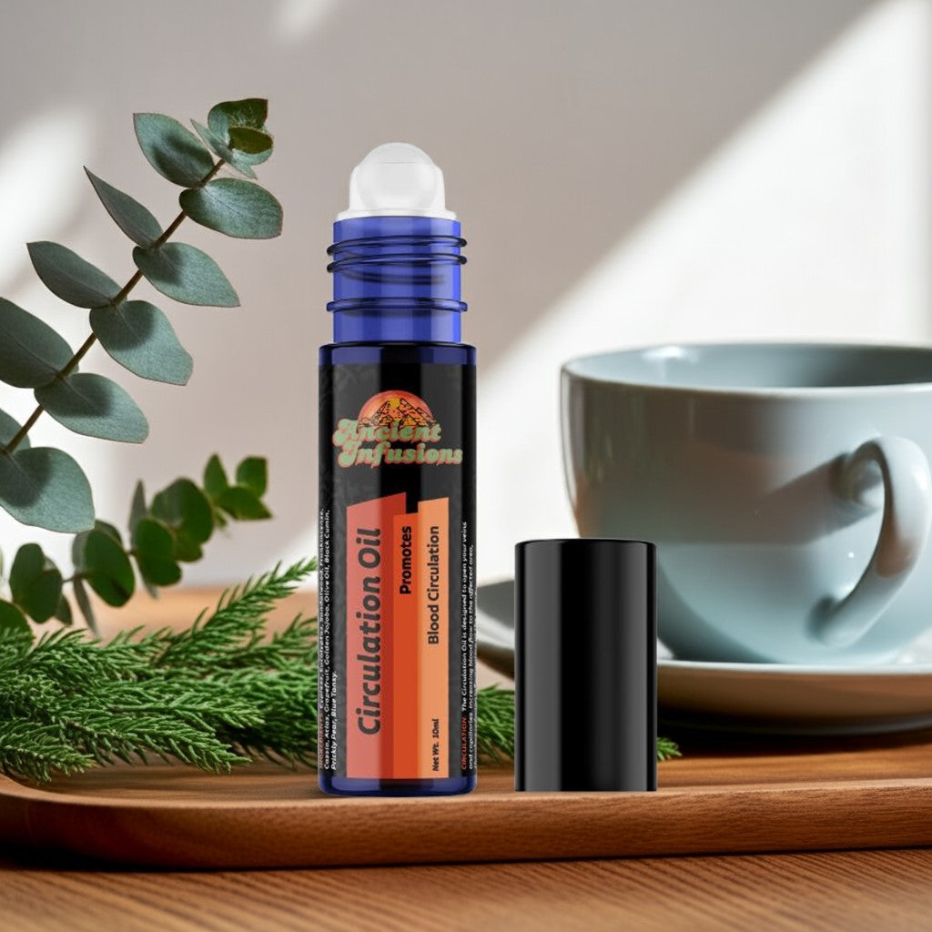Circulation oil essential blend with jojoba, prickly pear, and essential oils