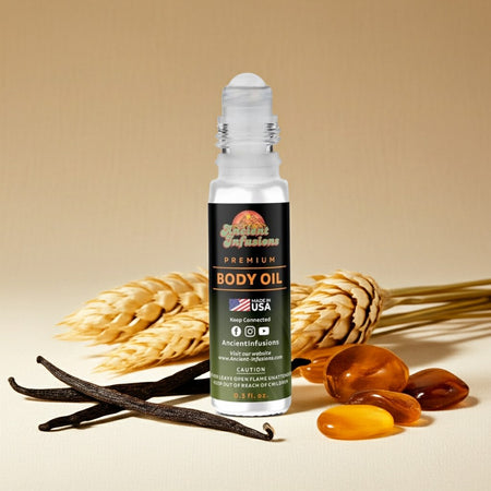 Maison Francis Gentle Fluidity Gold Inspired Body Oil with vanilla, amber, and wood notes in 30 ml bottle.