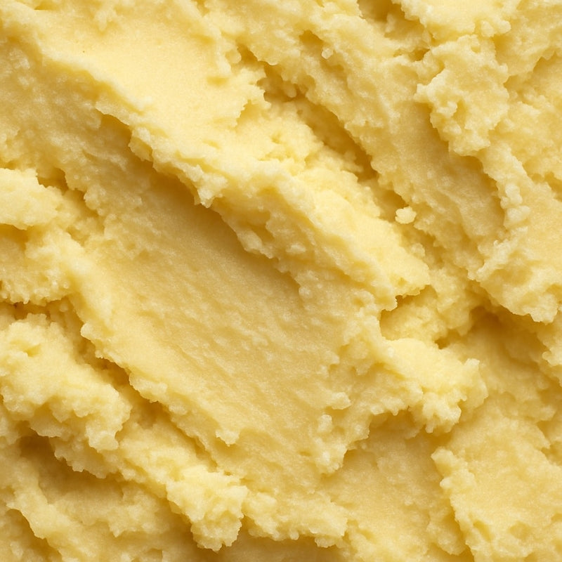 Close-up of whipped shea butter scented like Mango Butter.