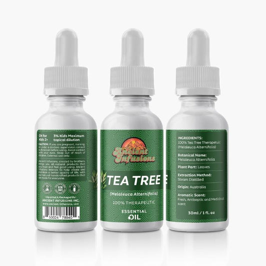 Unlock the Healing Benefits of Australian Tea Tree Therapeutic Essential Oil by Ancient Infusions: Nature's Antiseptic for Skin and Hair Care.