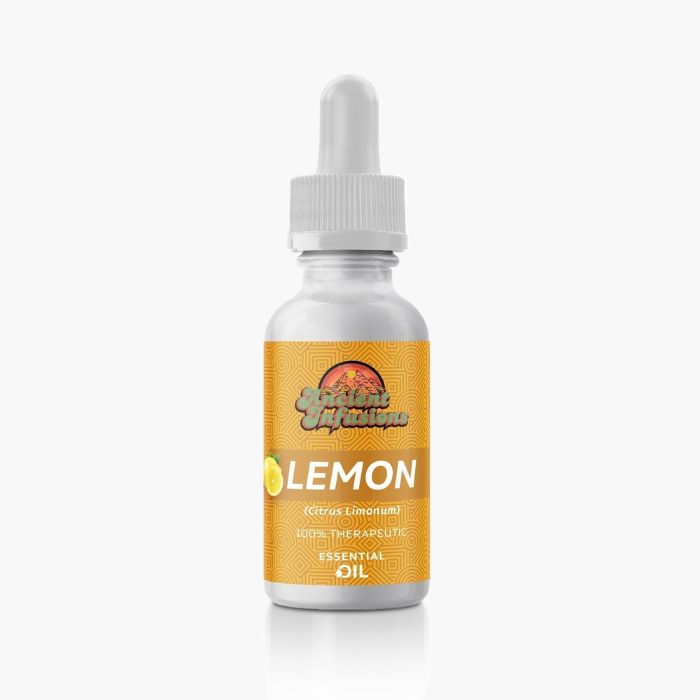 Experience the Zesty Benefits and Versatile Uses of Ancient Infusions Lemon Essential Oil - A Natural Elixir for Mind and Body.