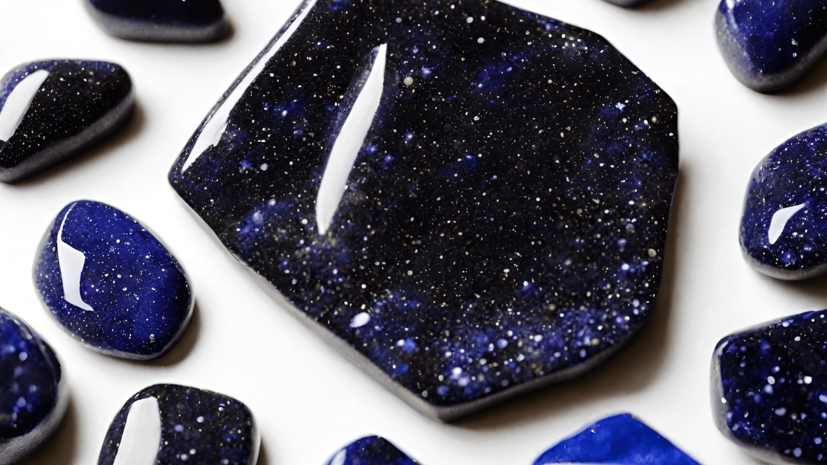 Blue Goldstone Crystal Benefits: Ambition, Confidence, Positivity, Inner Strength.