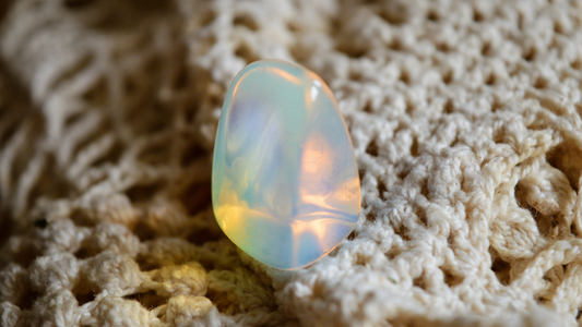 Opalite Crystal Properties: Inspiration, Clarity, Balance, Spiritual Connection.