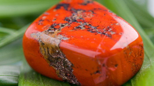 Red Jasper Crystal Benefits: Grounding, Stability, Vitality, Strength.