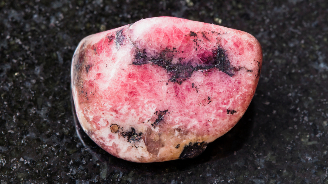 Rhodonite Crystal Benefits: Love, Compassion, Emotional Healing, Self-Discovery.