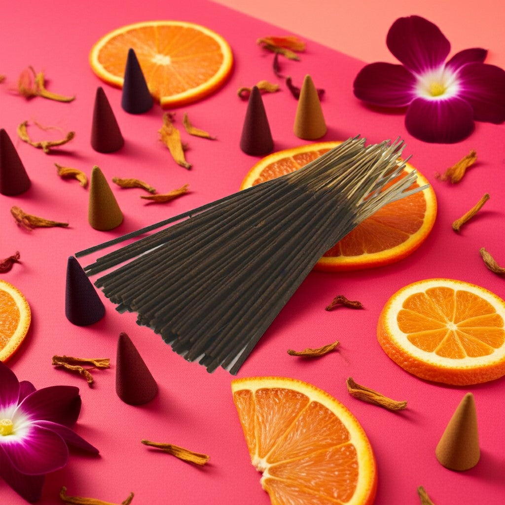 Incense collection banner featuring incense sticks and cones from Ancient Infusions.