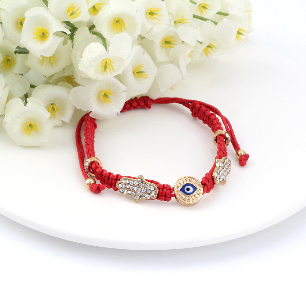 Hamsa Adjustable Rope Bracelet