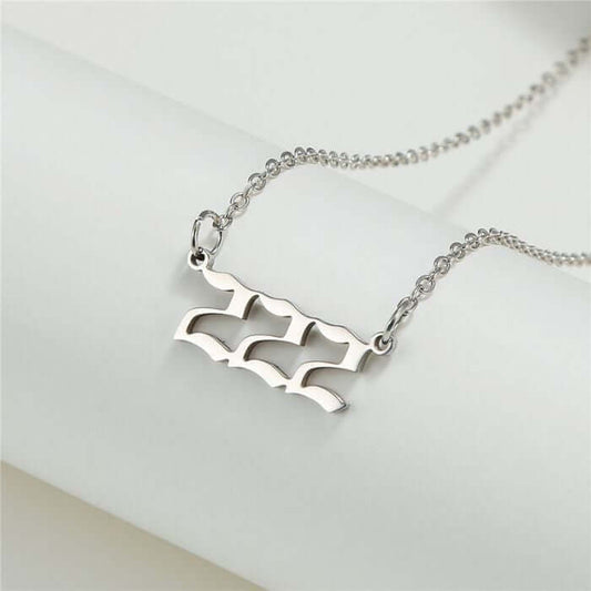 222 Stainless Steel Silver Necklace by Ancient Infusions – Elegant 222 Jewelry for Men and Women.