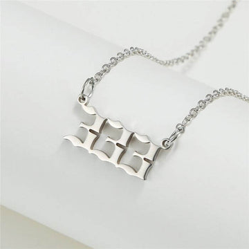 333 Stainless Steel Silver Necklace by Ancient Infusions – Elegant 333 Jewelry for Men and Women.