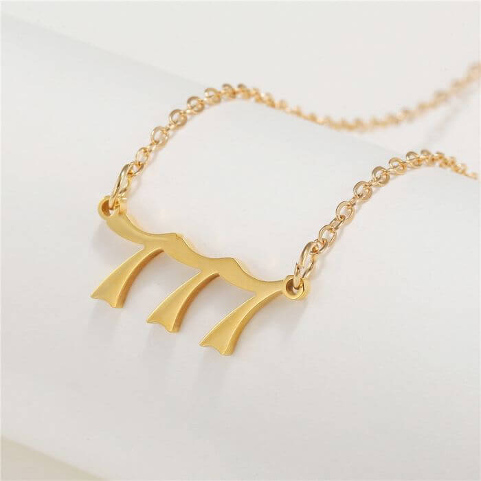 777 Stainless Steel Gold Necklace by Ancient Infusions – Elegant 777 Jewelry for Men and Women.