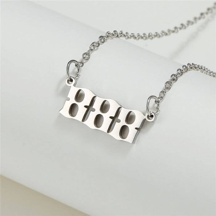 888 Stainless Steel Silver Necklace by Ancient Infusions – Elegant 888 Jewelry for Men and Women.