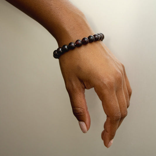 Bracelets - Red Garnet Elastic Crystal Bracelet