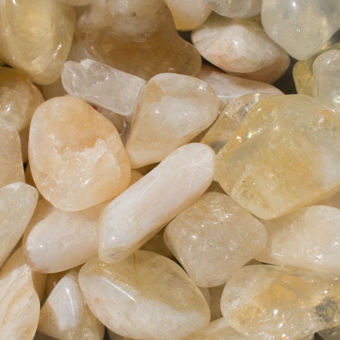 Ancient Infusions Citrine Crystal Tumbles - Energizing Gemstones for Solar Plexus Activation, Confidence, and Positive Vibes.
