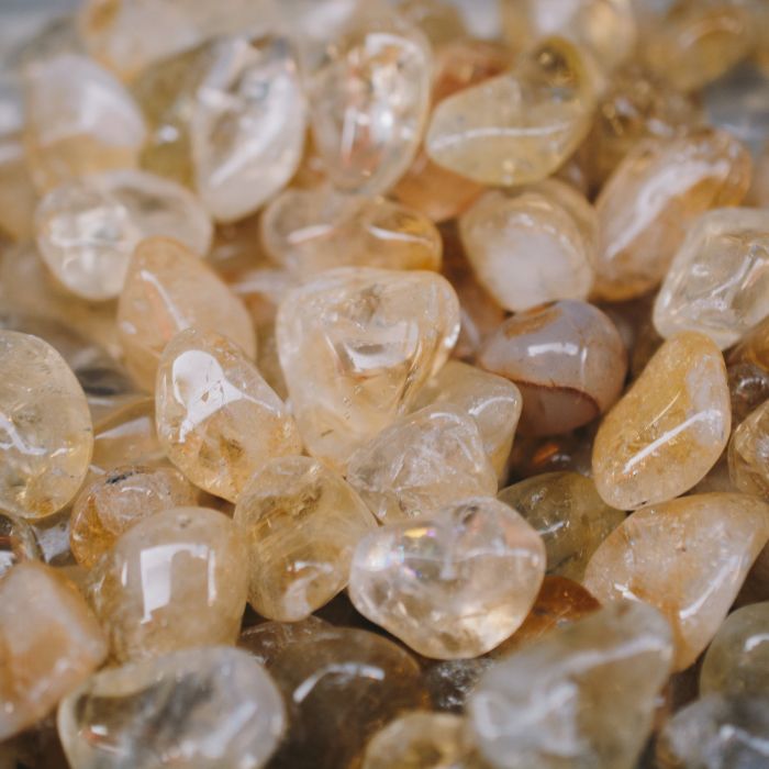 Ancient Infusions Citrine Tumble Stones - Genuine Crystals for Abundance, Positivity, and Manifestation.