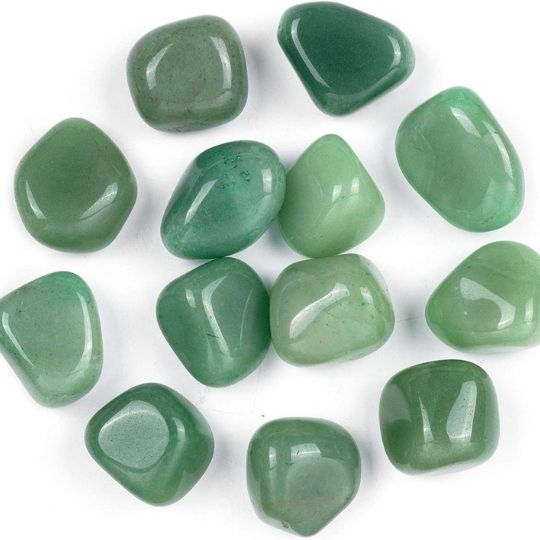 Ancient Infusions Green Aventurine Crystal Tumbles - Energizing Gemstones for Abundance, Harmony, and Positive Vibes.