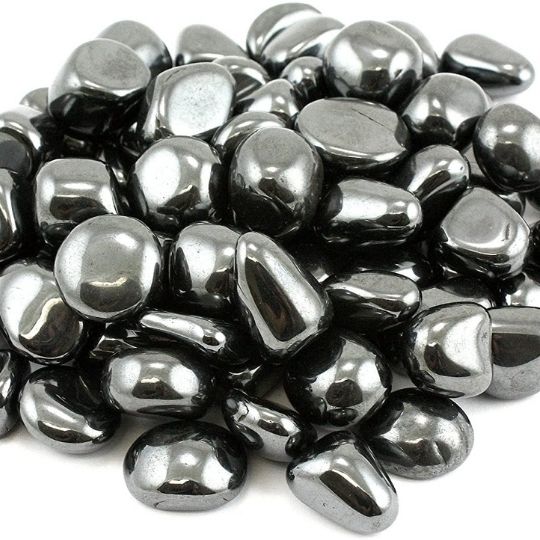 Ancient Infusions Hematite Crystal Tumbles - Energizing Gemstones for Root Chakra Activation, Protection, and Positive Energy.
