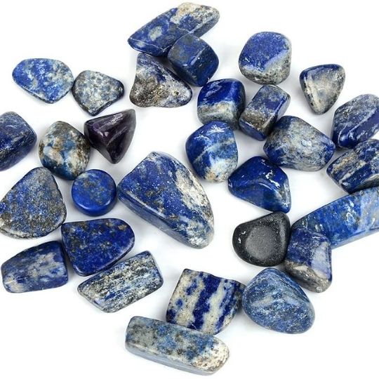 Ancient Infusions Lapis Lazuli Tumbled Crystals - Natural Gems for Intuition, Emotional Healing, and Positive Vibrations.