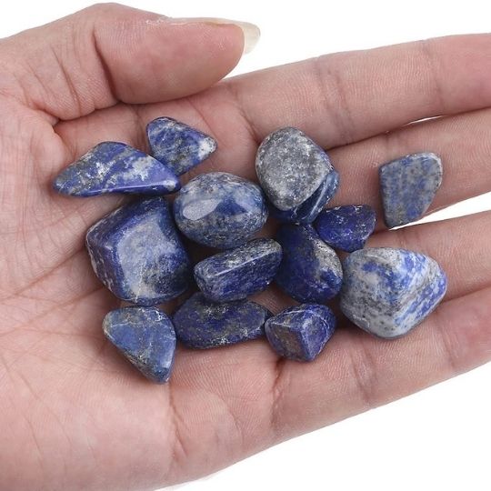 Ancient Infusions Lapis Lazuli Healing Stones - Crystal Tumbles for Mental Clarity, Stress Relief, and Holistic Well-Being.