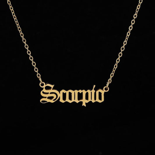 Ancient Infusions Mystic Guardian Gold Stainless Steel Scorpio Zodiac Necklace - Enigmatic Guardian with Versatile Elegance.