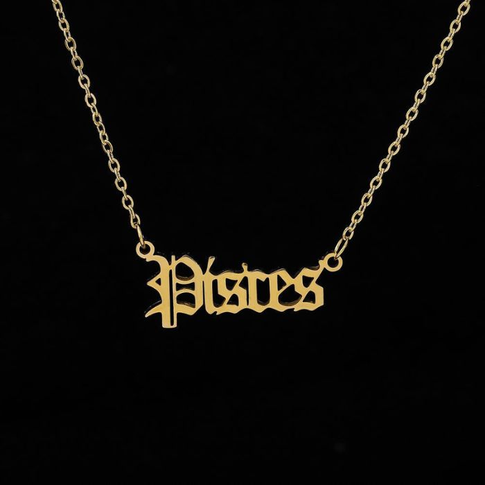 Ancient Infusions Pisces Dreams Gold Stainless Steel Pisces Zodiac Necklace - Mystical Intuition with Ethereal Elegance.