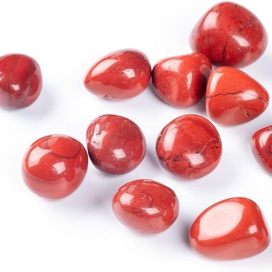 Ancient Infusions Red Jasper Healing Stones - Crystal Tumbles for Stress Relief, Endurance, and Holistic Well-Being.