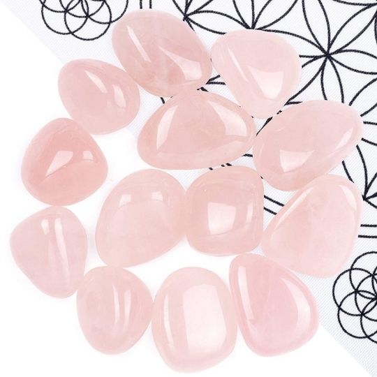 Ancient Infusions Rose Quartz Crystal Tumbles - Energizing Gemstones for Self-Love, Harmony, and Positive Vibes.