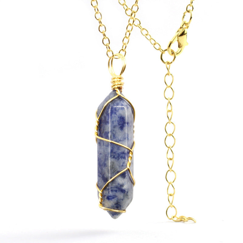 Ancient Infusions Sodalite Serenity Pendant - Genuine Gemstone on Stainless Steel Chain. Embrace calmness and clarity with Sodalite.