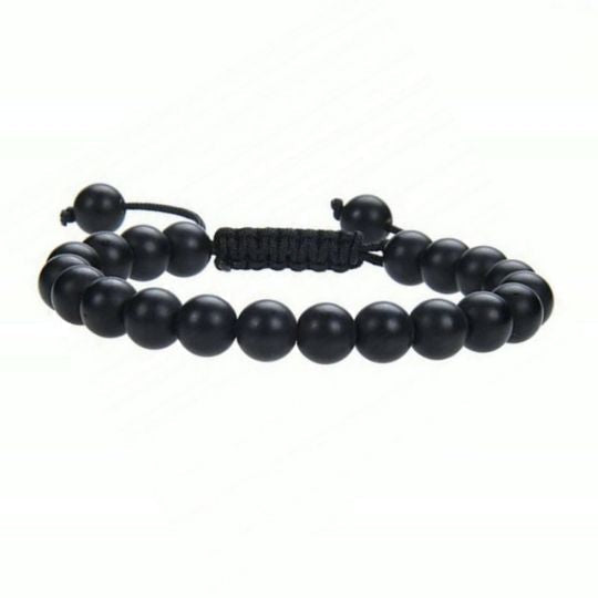 Black Onyx Adjustable Crystal Bracelet
