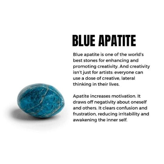 Blue Apatite Elastic Crystal Bracelet