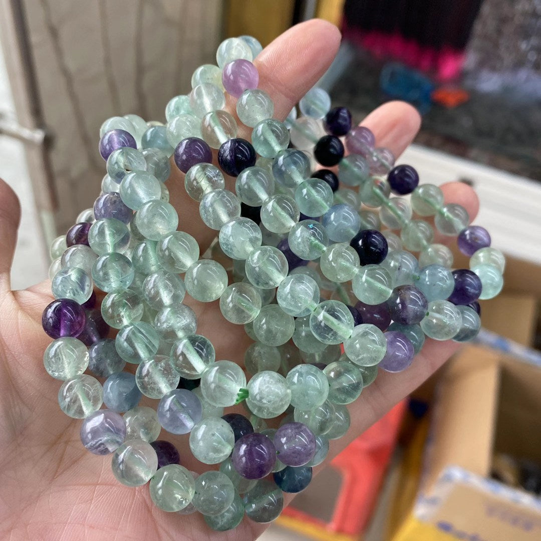 Green Fluorite Elastic Crystal Bracelet