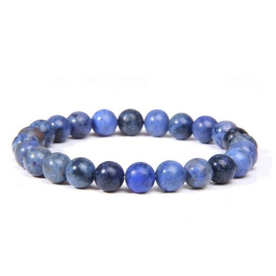 Blue Stone Elastic Crystal Bracelet