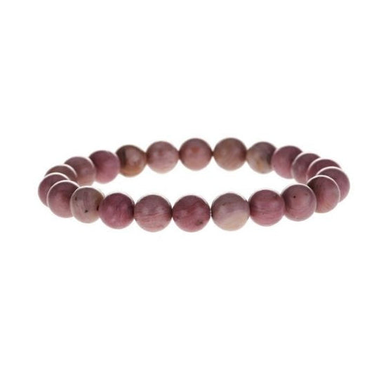 Rhodochrosite Elastic Crystal Bracelet