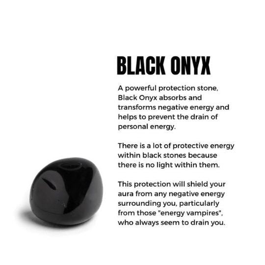 Black Onyx Adjustable Crystal Bracelet