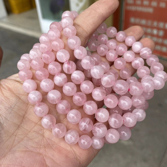 Rose Quartz Elastic Crystal Bracelet