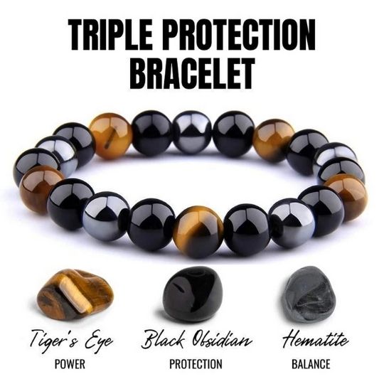 Triple Protection Elastic Crystal Bracelet
