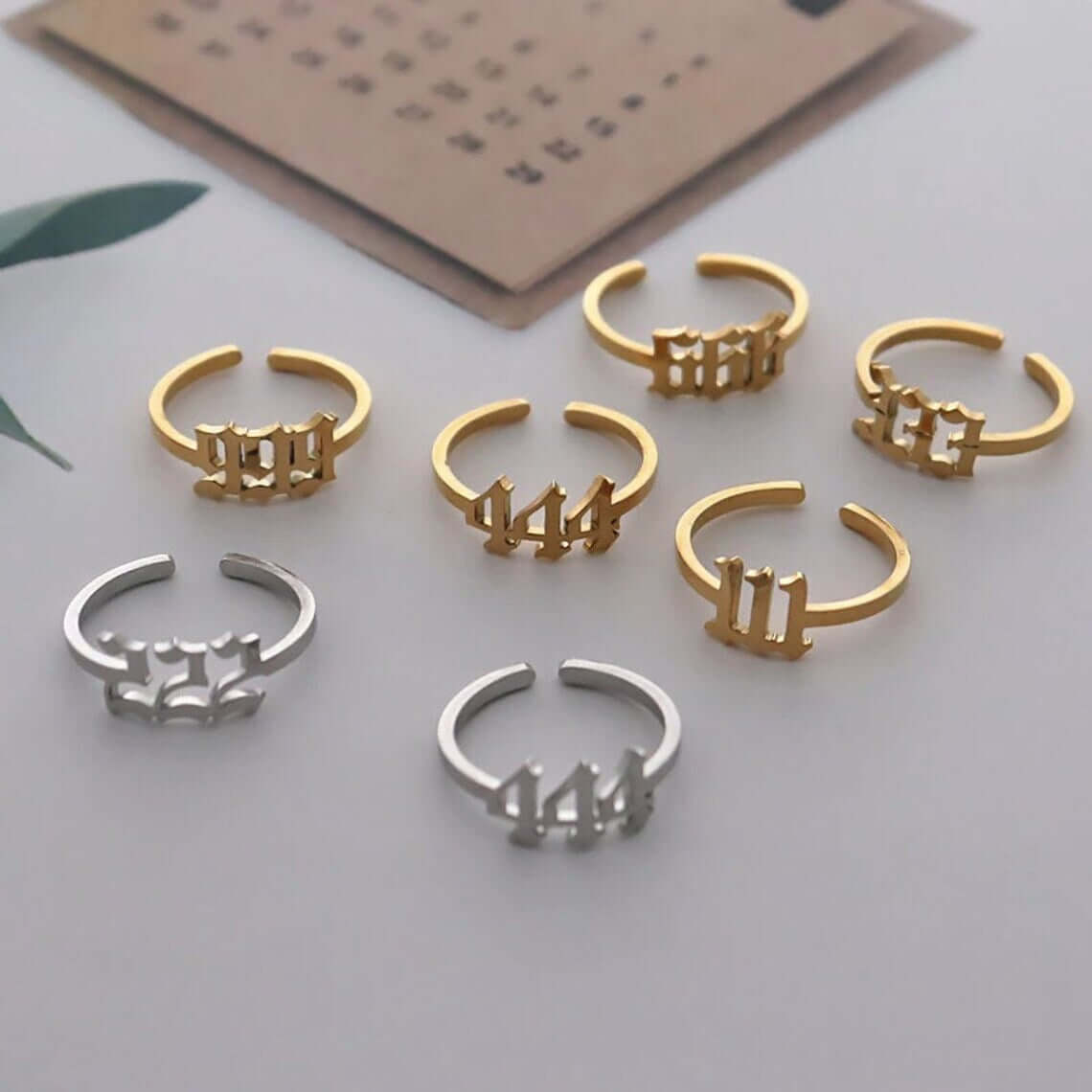 Angel Number Rings Stainless Steel – Adjustable – Ancient Infusions