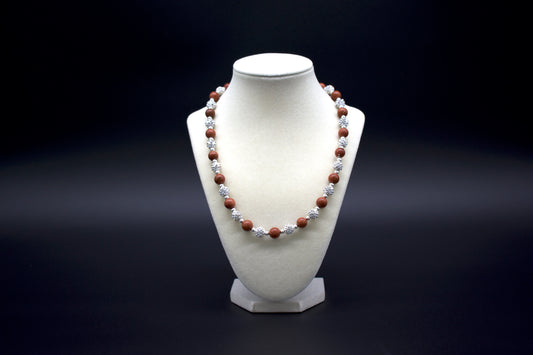 Ancient Infusions Custom Beaded Goldstone Necklace, handcrafted with genuine crystals for ambition, confidence, and energy. Available in multiple lengths.