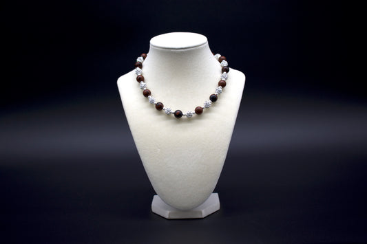 Ancient Infusions Custom Beaded Mahogany Obsidian Necklace, handcrafted with genuine crystals to enhance strength, protection, and personal growth. Available in multiple lengths.