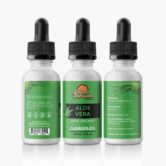 Ancient Infusions Aloe Vera Natural Carrier Oil - Pure and Hydrating Elixir for Skin and Hair Care, Organic Beauty.