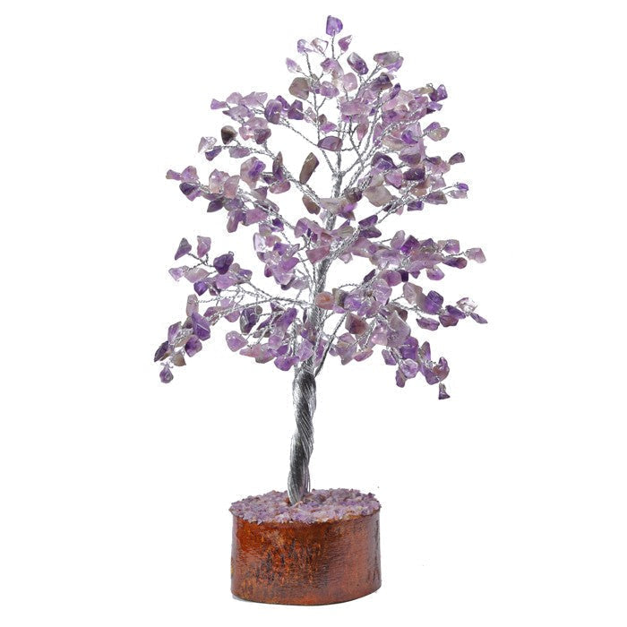 Experience serenity with Ancient Infusions' Amethyst Crystal Tree - hand-crafted with 300 amethyst crystals for a visually stunning display and calming energy.