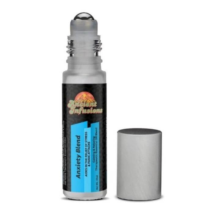 Ancient Infusions Anxiety Herbal Remedy Oil for Stress Label - Pure & Herbal Goodness for Anxiety Relief.
