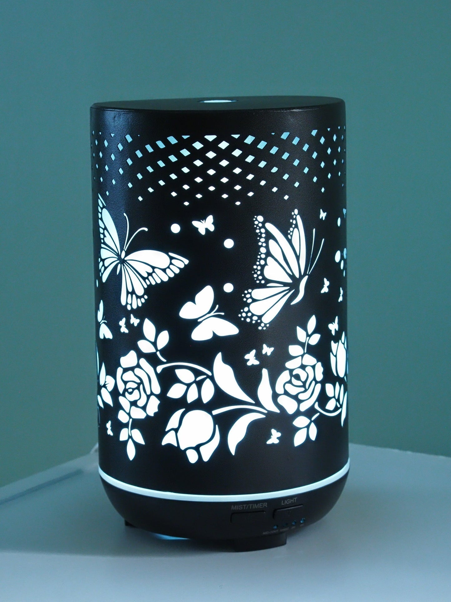 Spa-Quality Diffuser with Roses and Butterflies - Aromatherapy Bliss by Ancient Infusions.