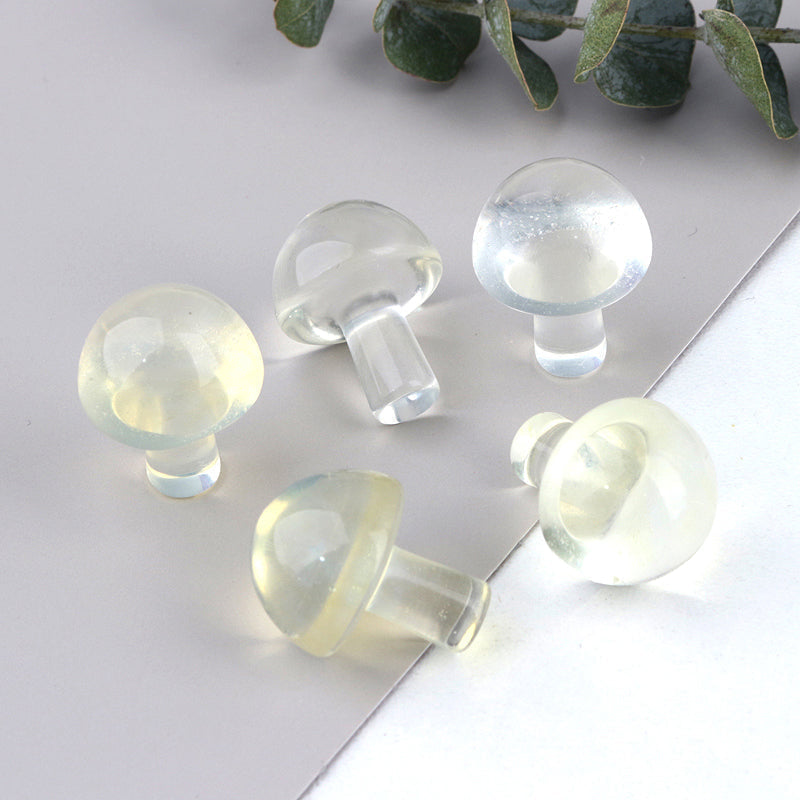Ancient Infusions Clear Quartz Carved Mushroom - ~0.8 inches of spiritual clarity.