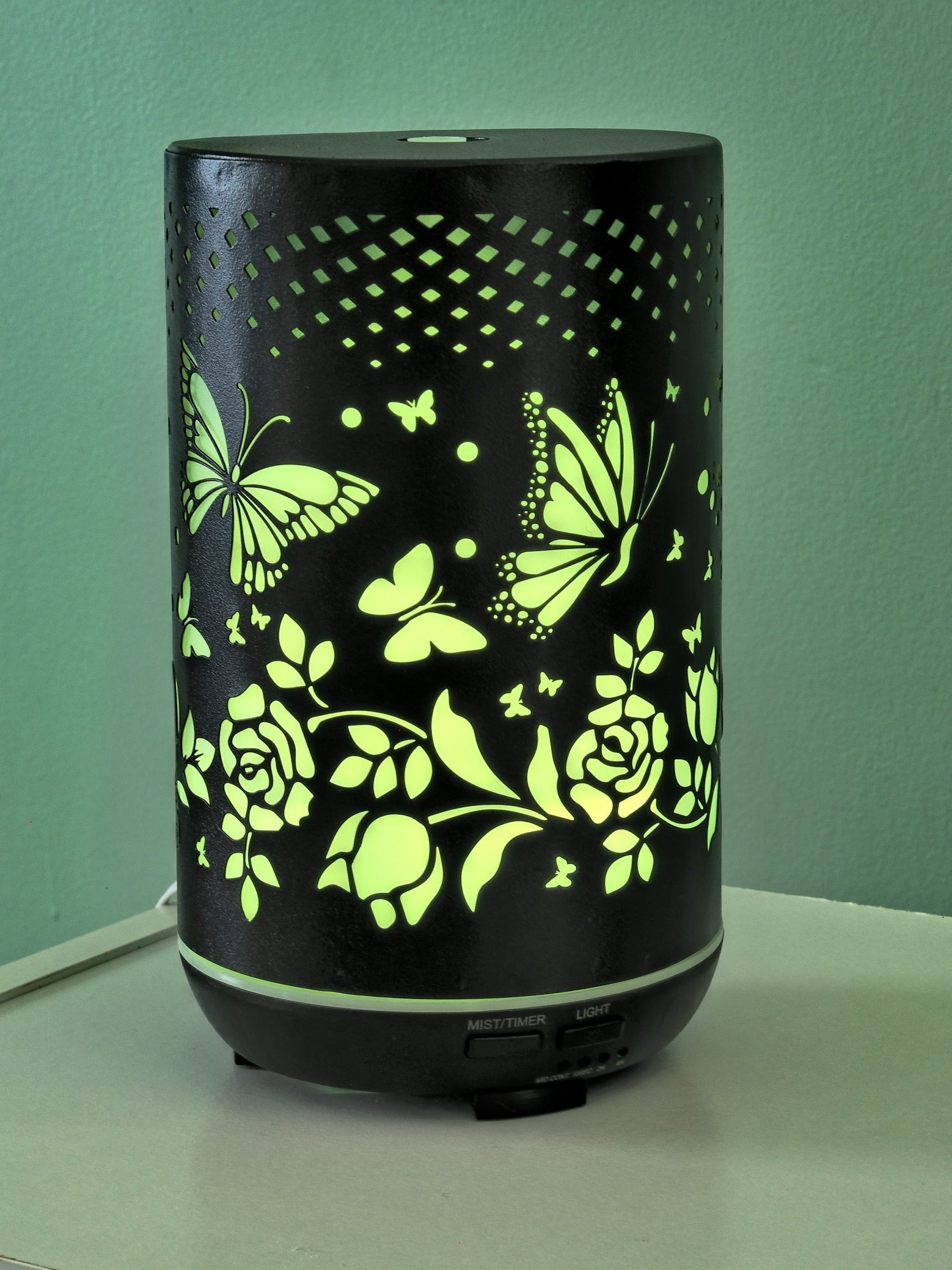 Floral Wellness Diffuser - Aromatherapy with Butterflies and Roses by Ancient Infusions.