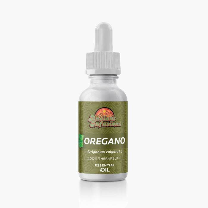 Ancient Infusions Therapeutic Grade Oregano Oil Label - Pure & Vitalizing Wellness.